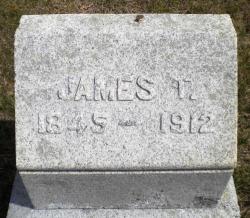image of gravestone for James T. Hancock; Gray Village Cemetery