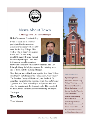 August 2022 News About Town newsletter