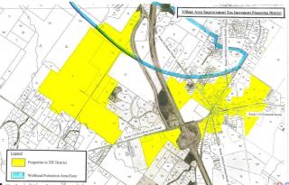 map of Village Area Improvement TIF District