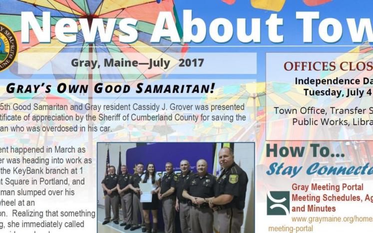 image of July 2017 News About Town cover page