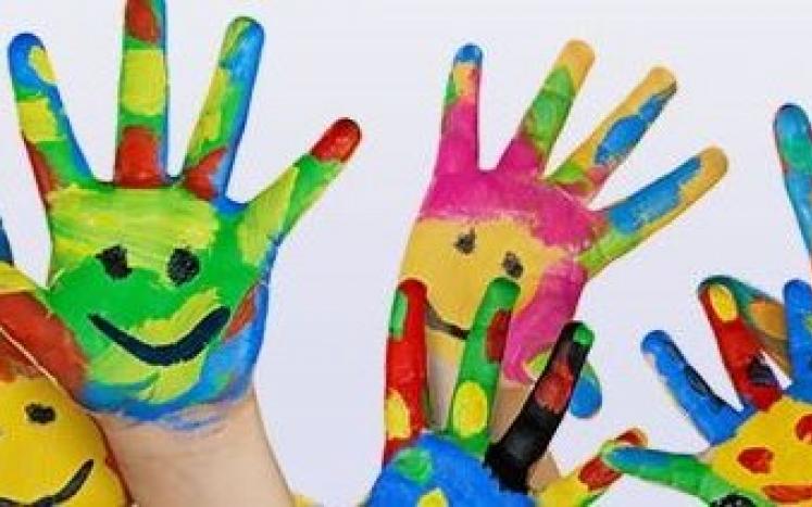 graphic image of kids hands
